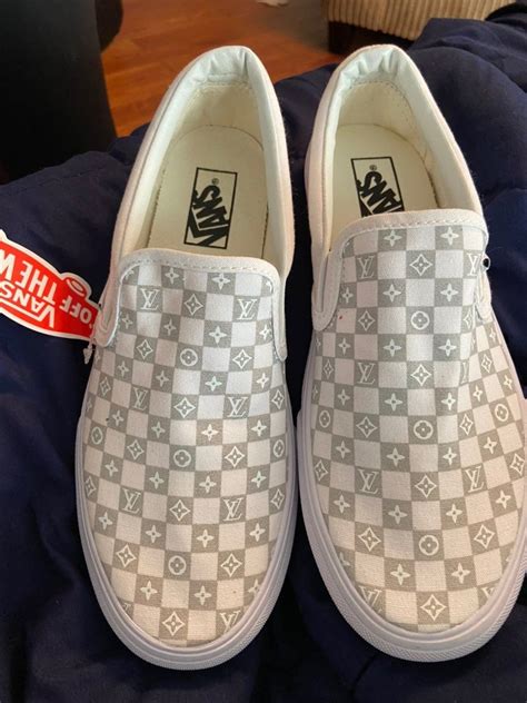 lv vans slip on shoes